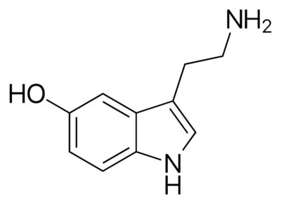 happy serotonin molecule