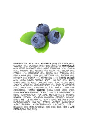 Ingredients of All Natural Blueberries SPANISH